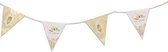 Eid Mubarak thema vlaggenlijn/slinger wit/goud 6 meter - Suikerfeest/Offerfeest versieringen/decoraties