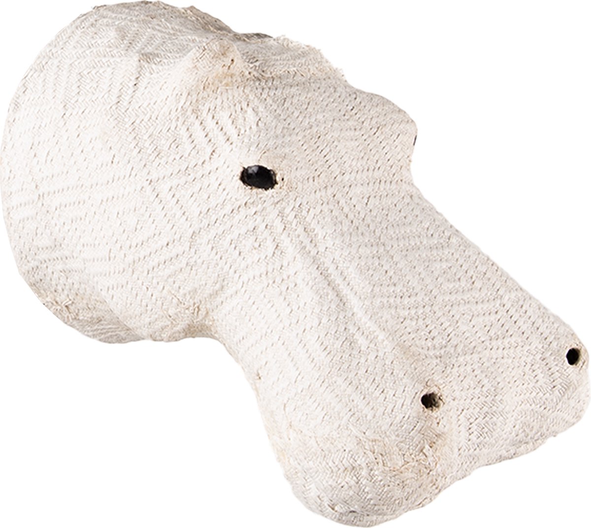 Wanddecoratie Nijlpaard 15 cm Beige Papier