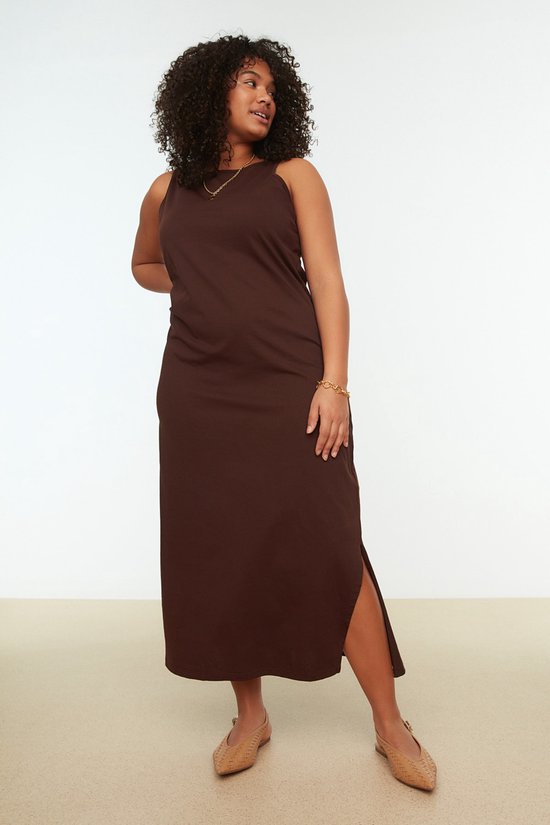 Trendyol Robe Mouwloos col rond sirène grande taille pour femme