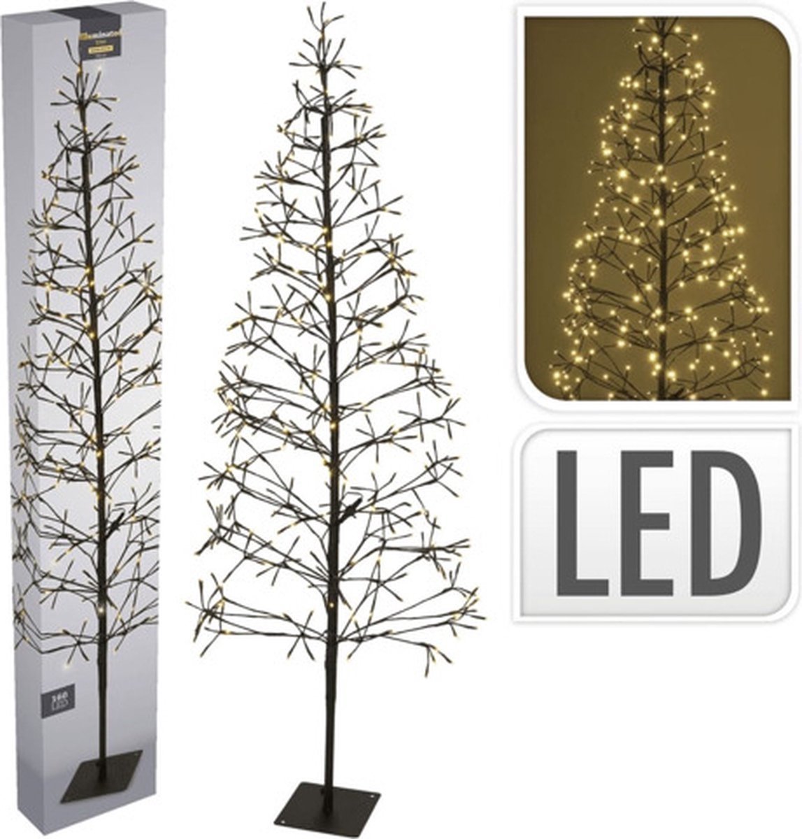 Lichtboom - Kerst - 160 LED - 120 cm - Warm wit licht