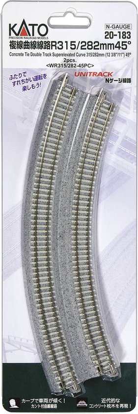 N Fleischmann rails (zonder ballastbed) 22221 Gebogen rails 30 ° 194.6