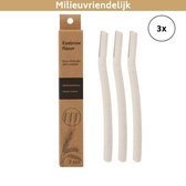 Wenkbrauw Scheermes - Wenkbrauw Trimmer - 3 stuks - Dermaplaning - Milieuvriendelijk - Gezicht en Intieme streek - Eyebrow Razor