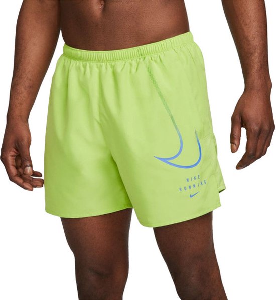 Nike short de running challenger homme vert/bleu taille m | bol.com