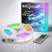 B.K.Licht - Led Strip - 5 meter - USB - RGB - dimbaar - met afstandsbediening