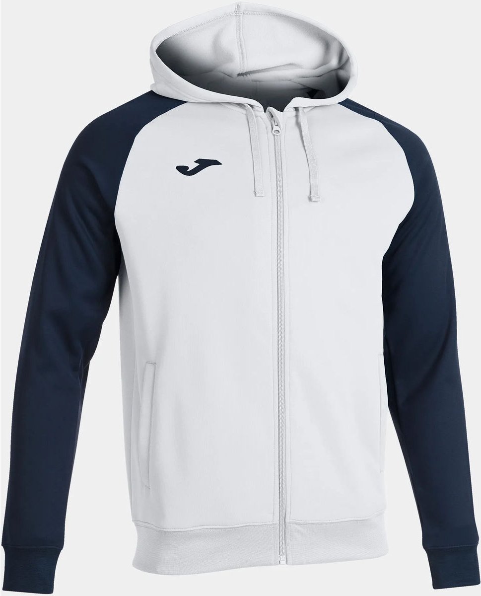Joma Academy IV Jas Met Kap Kinderen - Wit / Marine | Maat: 104