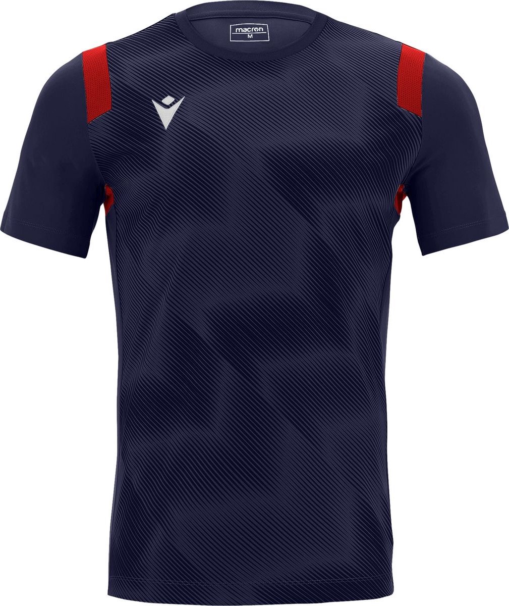 Macron Rodders Shirt Korte Mouw Heren - Marine / Rood | Maat: L