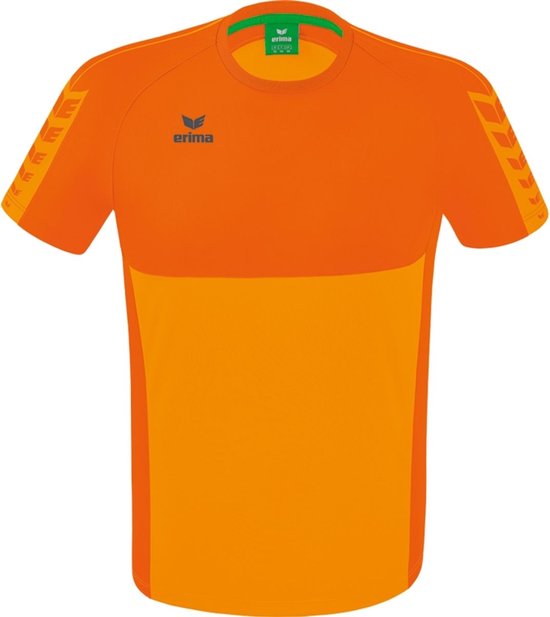 Erima Six Wings T-Shirt Kinderen - New Orange / Oranje | Maat: 164