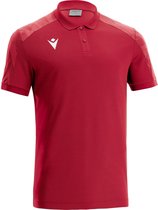 Macron Excellence Rock Polo Kinderen - Rood / Donkerrood | Maat: 7-8 Y