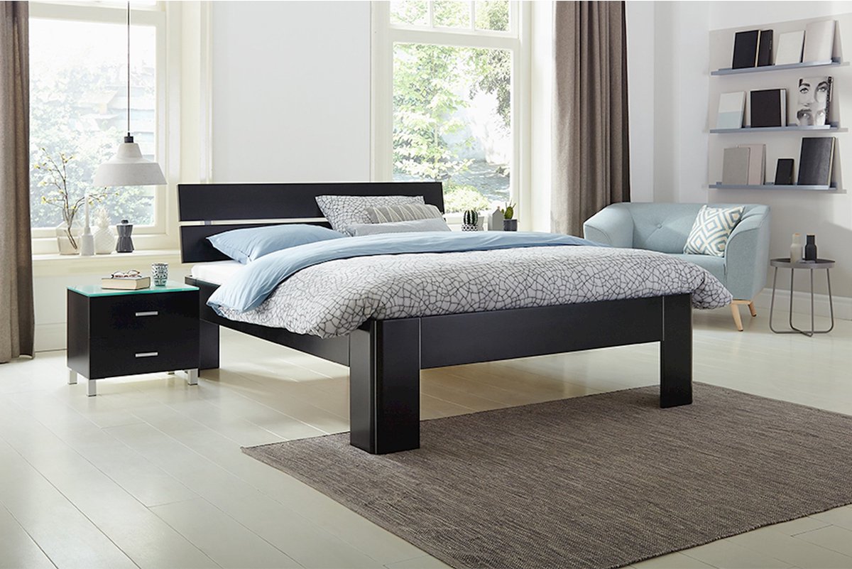 Beter Bed Select lit Fresh 450 avec tête de lit - 140 x 210 cm - Noir |  bol.com