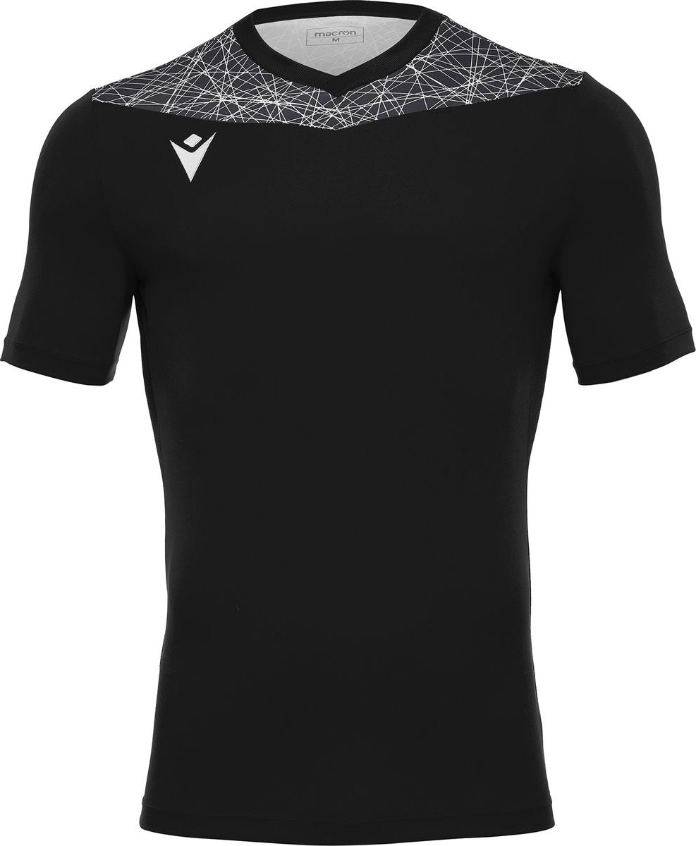 Macron Nash Shirt Korte Mouw Kinderen - Zwart / Wit | Maat: 7-8 Y