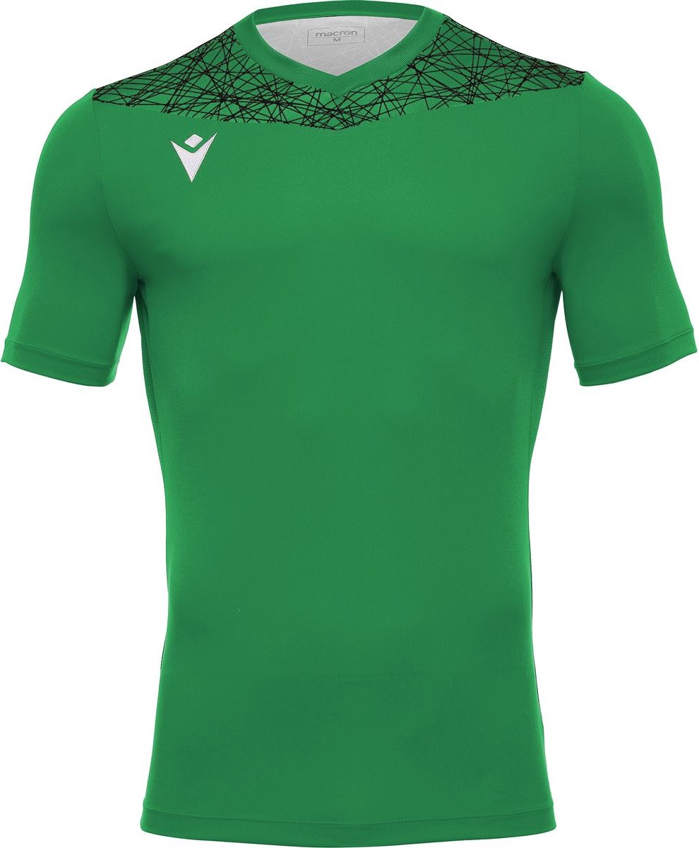 Macron Nash Shirt Korte Mouw Kinderen - Groen / Zwart | Maat: 9-10 Y
