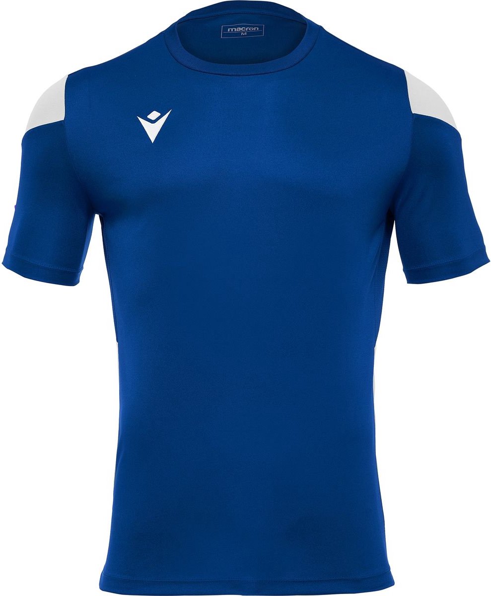 Macron Polis Shirt Korte Mouw Kinderen - Royal / Wit | Maat: 11-12 Y