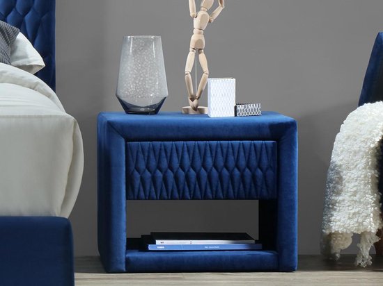 Hioshop Ringe dressoir 2 deuren- 1 lade en 1 vak zwart en walnoot decor