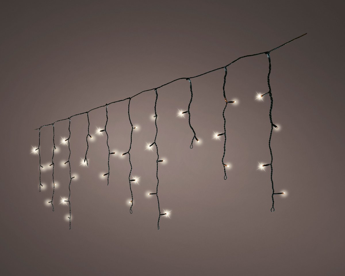IJspegelverlichting - 7,5 meter - 175 LED lampjes - goud - knipper functie
