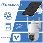 Beaumar ® Vicohome CQ1 - Buiten Camera - Zonnepaneel - Accu camera - Gratis Cloud - Uniek - wifi camera - beveiligingscamera - 3 jaar garantie - eufy