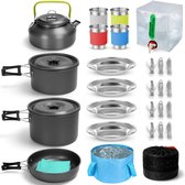 Camping kookgerei set - Outdoor kookgerei set -  voor kamperen wandelen picknick reizen – duurzaam