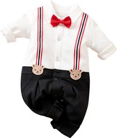 Baby strikje jarretel jumpsuit voor heren (73)