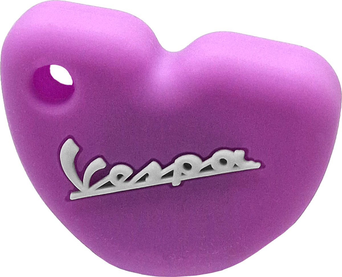 Vespa Siliconen Sleutelhoesje - Lavendel Paars met Witte letters - Lila / Lavendel Paars met Wit