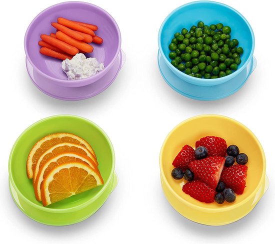 Munchkin Love-a-Bowls - 10-delig Serviesset voor Kinderen - 4 Schaaltjes, 2 Lepeltjes en 4 Dekseltjes - Vanaf 4 Maanden van Munchkin — afbeelding 3