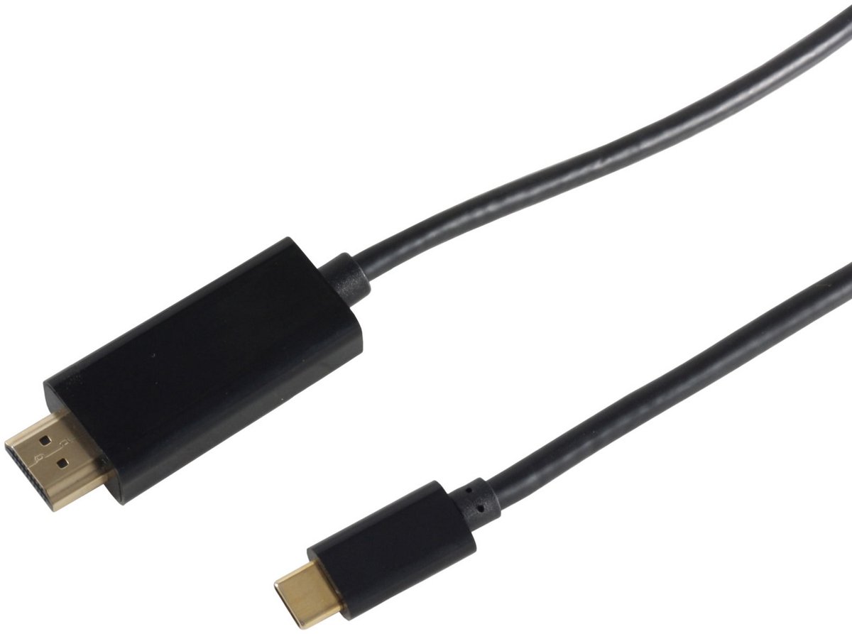 USB-C naar HDMI kabel - 4K 30Hz - 3 meter - Zwart
