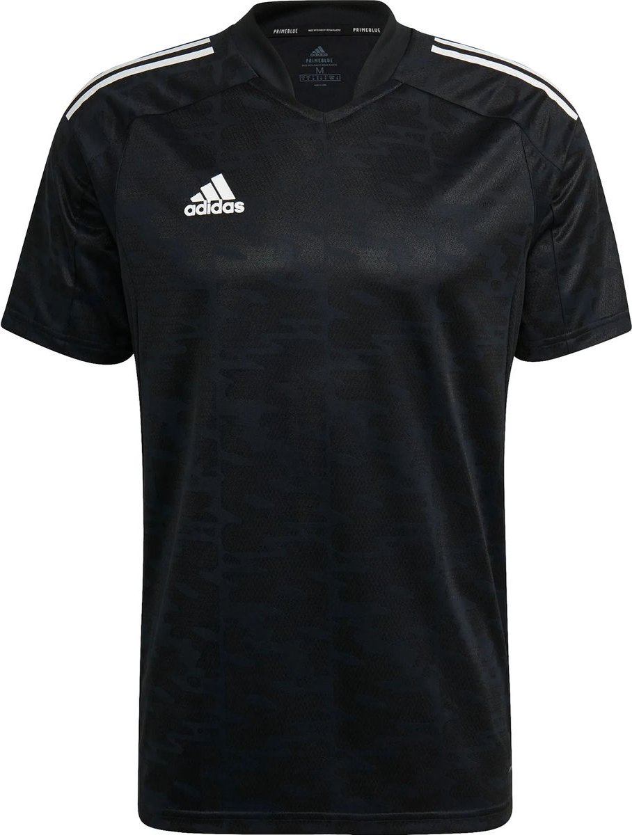 Adidas Condivo 21 Shirt Korte Mouw Heren - Zwart | Maat: S