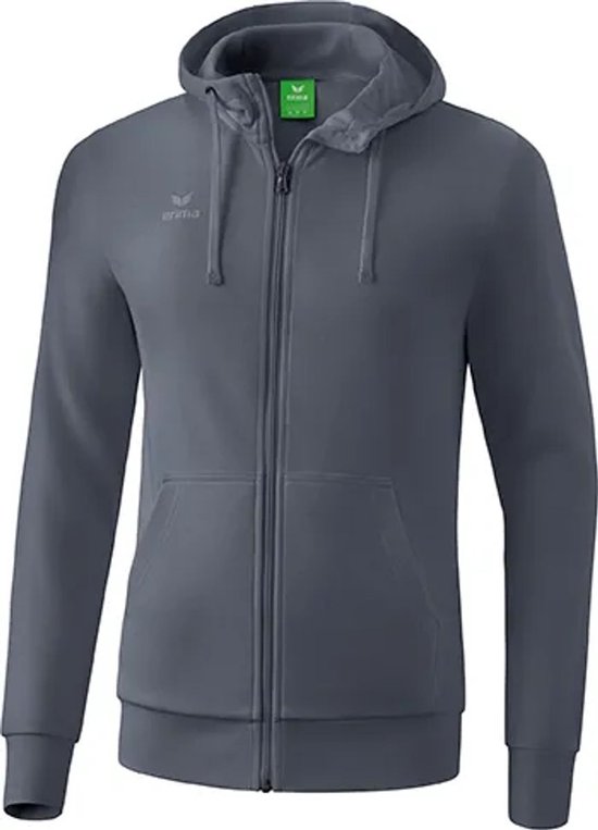 Erima Sweatjack Met Capuchon Kinderen - Slate Grey | Maat: 140