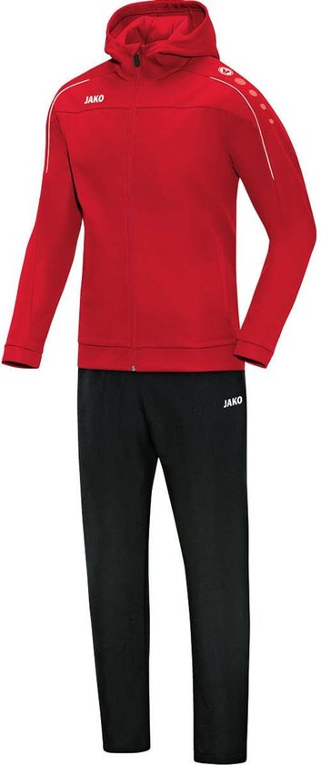 Jako Classico Hooded Leisure Suit Enfants - Rouge | Taille: 140
