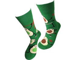 Verjaardag cadeau - Avocado sokken - vrolijke sokken - valentijn cadeau - aparte sokken - grappige sokken - leuke dames en heren sokken - moederdag - vaderdag - Sokken waar je vrolijk van wordt - Maat 42-47