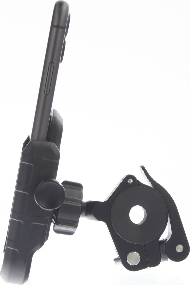 Telefoonhouder voor Scooter - Fiets - Motor - MANOS LIBRES - MODEL M - Spiegel Bevestiging - Universeel - Zwart - Piaggio - Vespa - Zip – foto 2