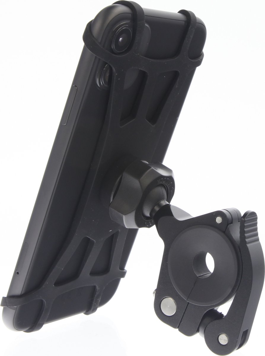 Telefoonhouder voor Scooter - Motor - MANOS LIBRES - MODEL E - Spiegel Bevestiging - Universeel - Zwart - Piaggio - Vespa - Zip – foto 2