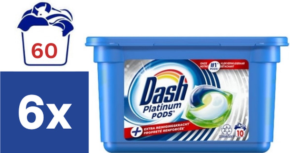 Dosettes Dash Platinum - 6 x 10 pièces