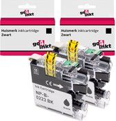 Go4inkt compatible met Brother LC-223 twin pack inkt cartridges zwart bk - 2 stuks