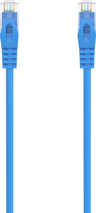Câble Réseau Patch Cord RJ45 LSZH Cat.6A 500 Mhz UTP AWG24, Bleu, 30CM