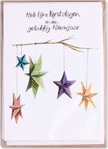 3 Pakjes kerstkaarten Christa Mulder Design, Stars Ornaments, 8-delig met kraft envelop