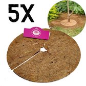 5x kokosschijf Ø30cm - Plantbescherming - Afdekring - Vorstbescherming - Onkruid