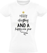 Merry Christmas and a Happy New Year Dames t-shirt | Kerstkado | Kerst | Gelukkig nieuwjaar | 2023 | feestdagen | Shirt