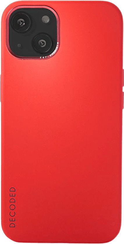 DECODED Siliconen Back Cover - iPhone 13 - Beschermhoesje - Magnetische Technologie van Apple - Rood