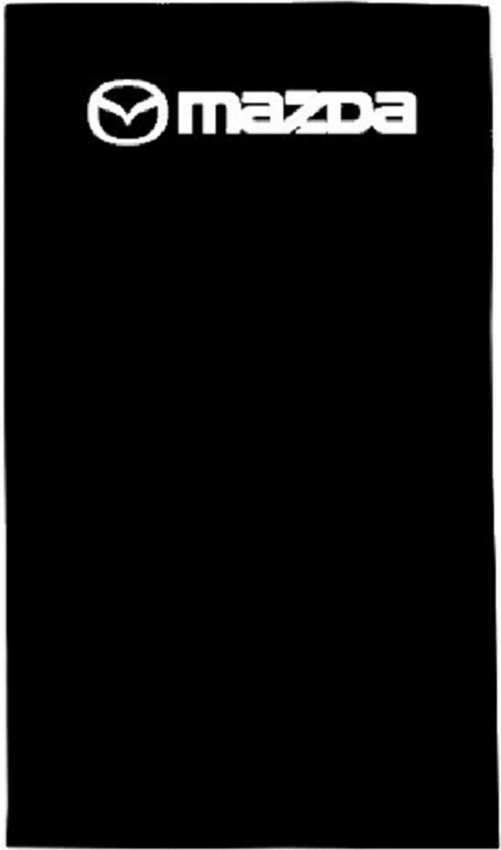 badlaken met Mazda logo - zwart - 70 x 140