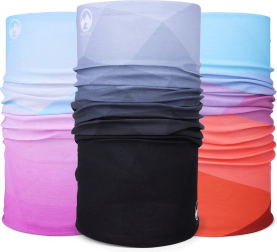 MowMow 3-pack Nekwarmer - Sjaal - Bandana - Fiets - Sport - Wintersport - Heren - Dames
