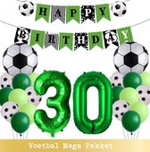 Voetbal Ballonnen - Cijfer Ballon 30 Jaar - Snoes - Megapakket - set van 24 Sport Voetbalfan Voetbal Jongen/Meisje - Sportieve - Voetbal Vrouwen Mannen - Kinderfeestje - Verjaardag - Helium Ballon nummer 30