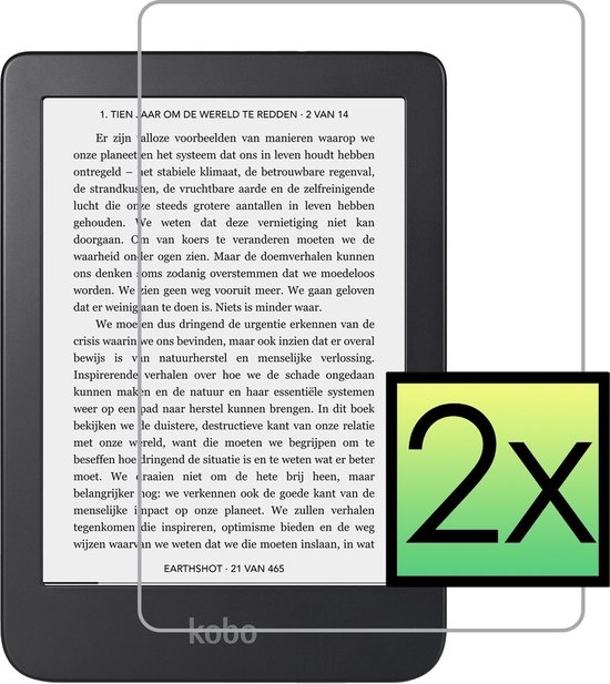 Screenprotector Geschikt voor Kobo Libra 2 Screenprotector Bescherm Glas  Tempered