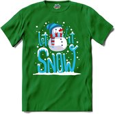 Let it snow - T-Shirt - Heren - Kelly Groen - Maat XL