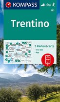 KOMPASS WK-Set 683 Wandelkaart Trentino (3 Karten) 1:50.000