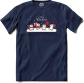 Merry christmas kerst buddy's - T-Shirt - Heren - Navy Blue - Maat XXL