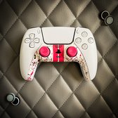 Afslag11 . Custom controller behuizing faceplate - geschikt voor de Playstation 5 controller - 'Midnight Convoy Pink' (wit)