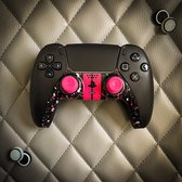 Afslag11 . Custom controller behuizing faceplate - geschikt voor de Playstation 5 controller - 'Midnight Convoy Pink' (zwart)