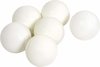 BOX OF 6 WHITE CELLULOID TABLE TENNIS BALLS 40MM