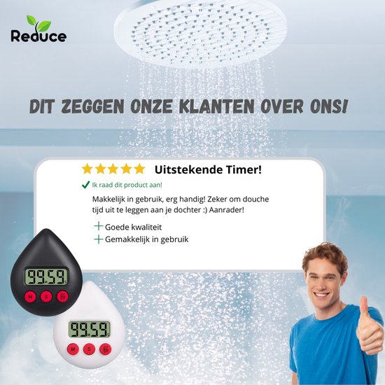 Douchetimer Timer Douche Water besparend Tijd besparend Showertimer Douche wekker...