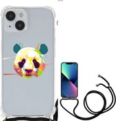 Coque en silicone iPhone 14 Phone Case avec bordure transparente Panda Color