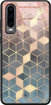 Casimoda® hoesje - Geschikt voor Huawei P30 - Cubes Art - Hard Case Backcover - TPU - Multi - Geometrisch patroon